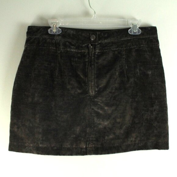 Free People Dust To Dust Brown Crushed Velvet Mini Skirt 12 - Picture 3 of 6